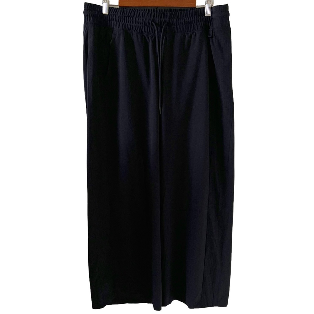 Athleta Avenue Wide Leg Crop Pants In Black Size 14